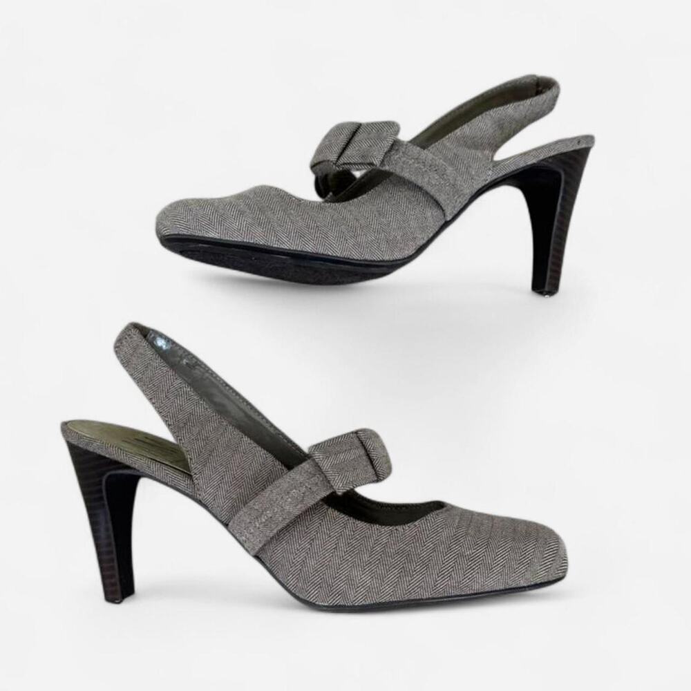 Ann marino gray tweed y2k pumps